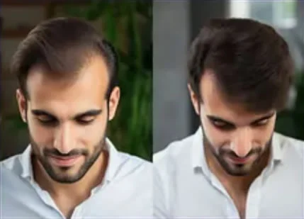 Resultado Transplante Capilar - Vista Frontal Rosto